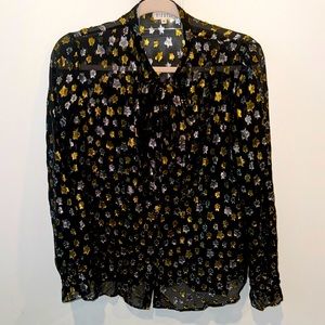 Gorgeous Claudia Pierlot Metallic Blouse🌟🌟🌟